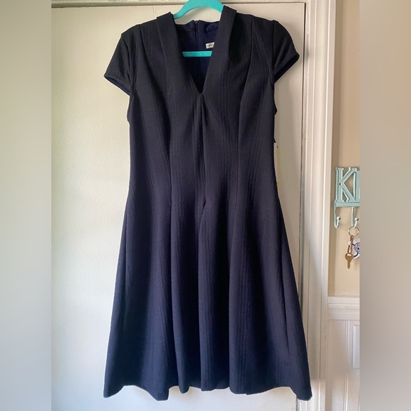 Plus Size Dress Black White Red 60's Style Color Block Mod Little